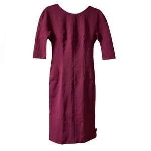 LUISA BECCARIA EGGPLNT MIDI DRESS